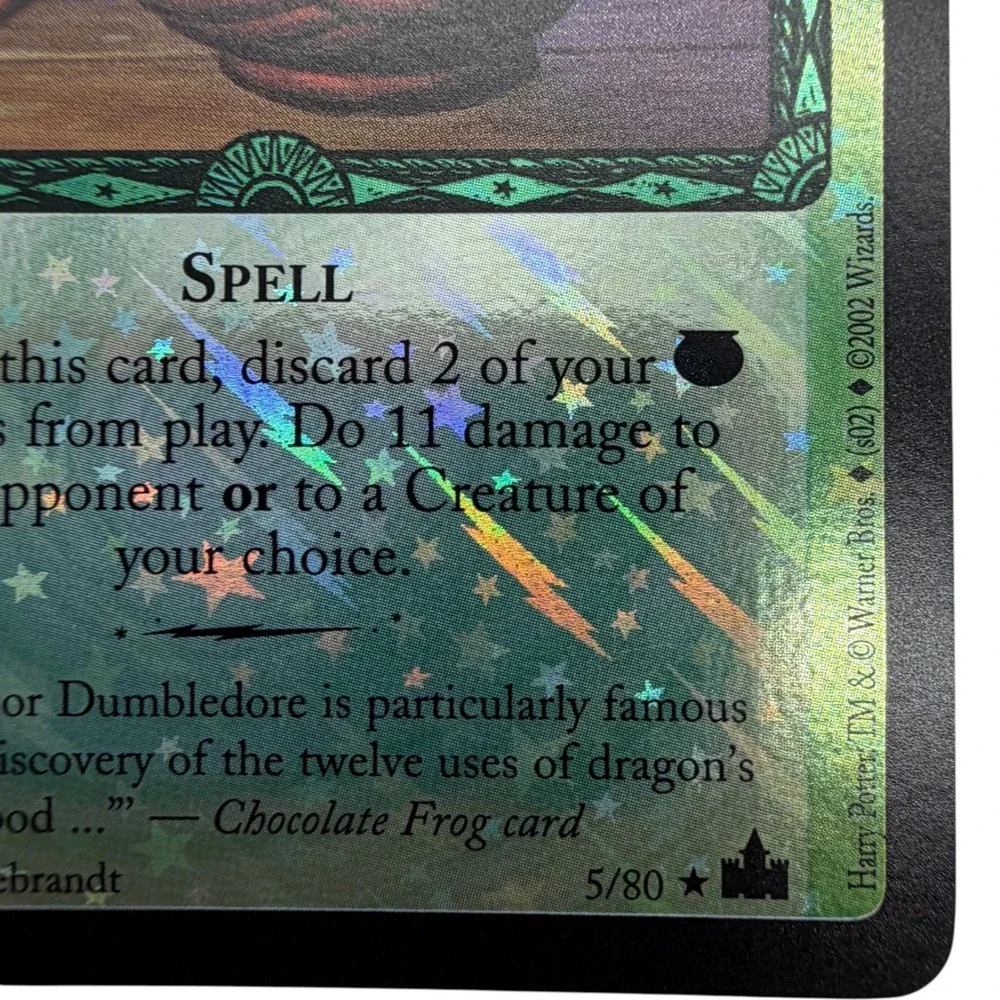Harry Potter TCG Dragon's Blood 5/80 Chamber of Secrets Foil Spell Card 2002